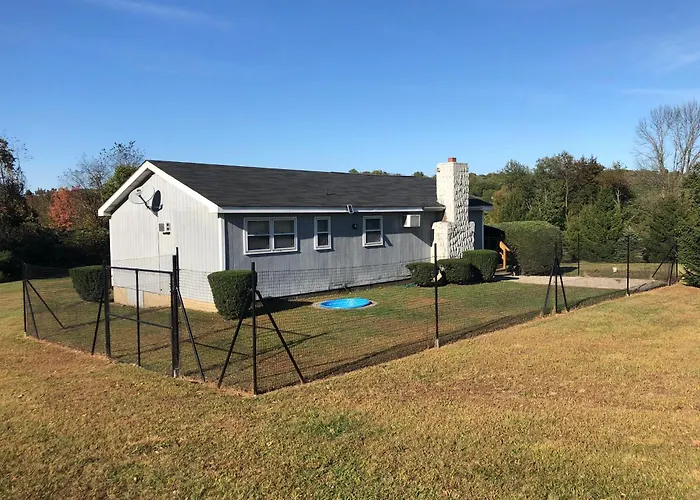Fenced Yard Chalets From Good Dog Vacations At Big Valley Resort